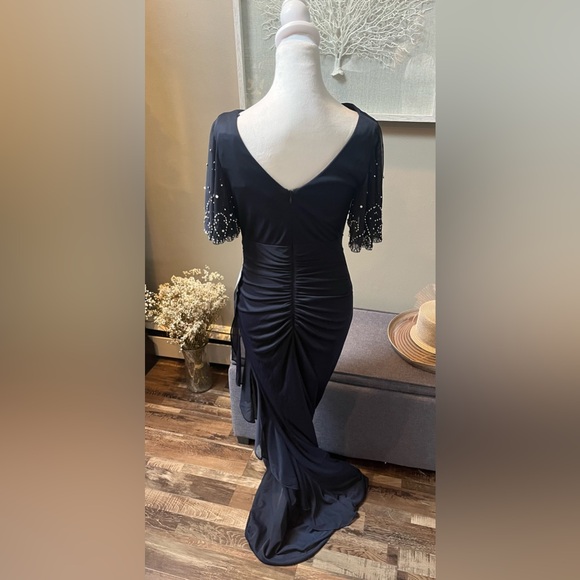 Betsy & Adam Cascading Ruffle Gown - Picture 11 of 15